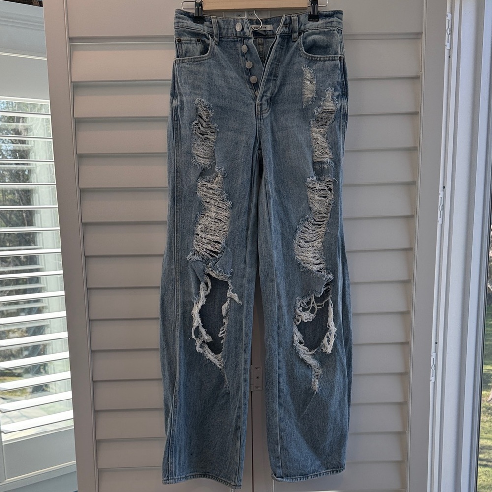 PacSun Distressed Blue Boyfriend Jeans